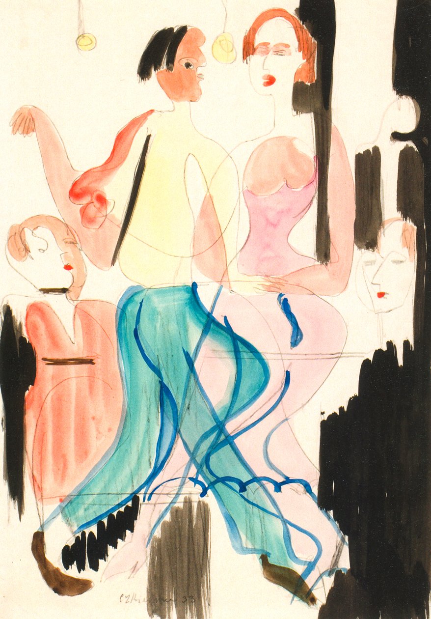 Taneční pár od Ernst Ludwig Kirchner