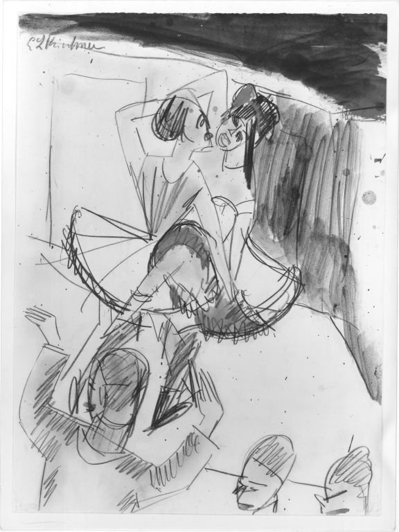 Tanzerinnenpaar_im_Variete od Ernst Ludwig Kirchner