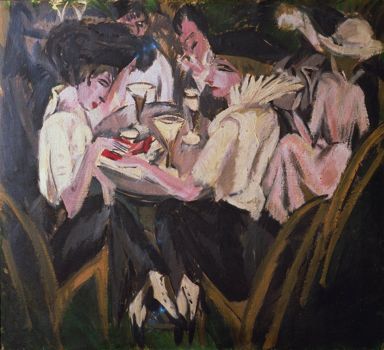 Zahradní kavárna od Ernst Ludwig Kirchner