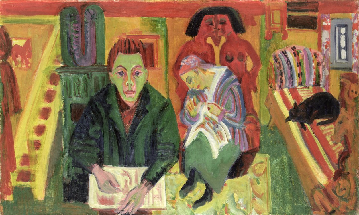 Obývací pokoj, 1920 od Ernst Ludwig Kirchner