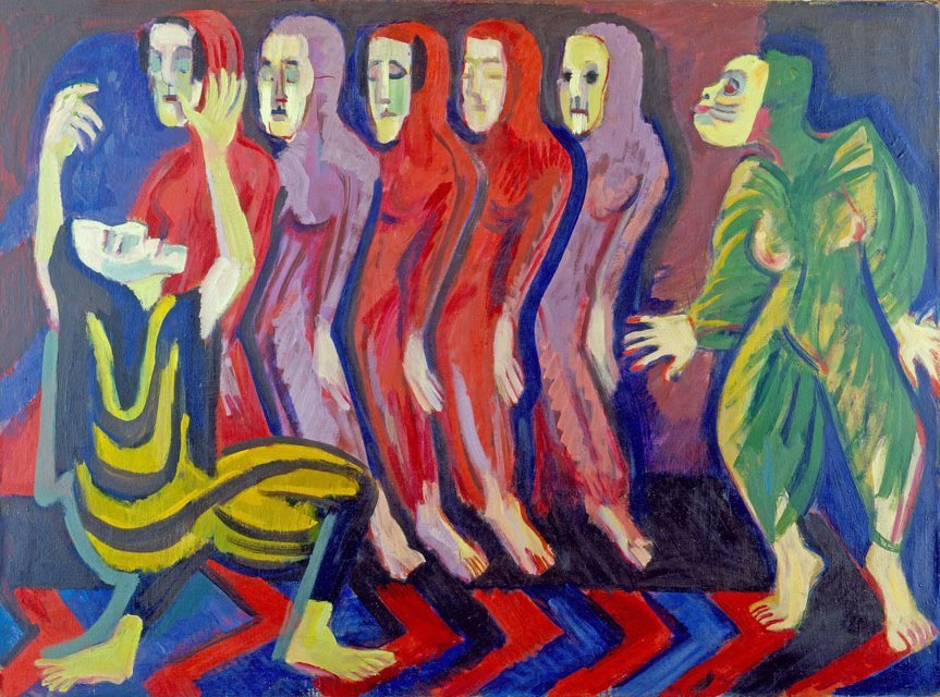 Tanec smrti by Mary Wigman od Ernst Ludwig Kirchner