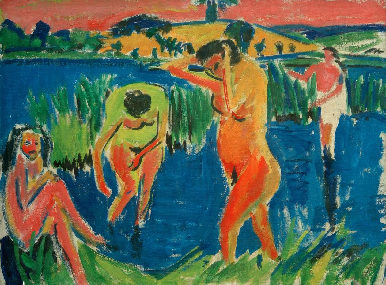 Čtyři koupající se od Ernst Ludwig Kirchner