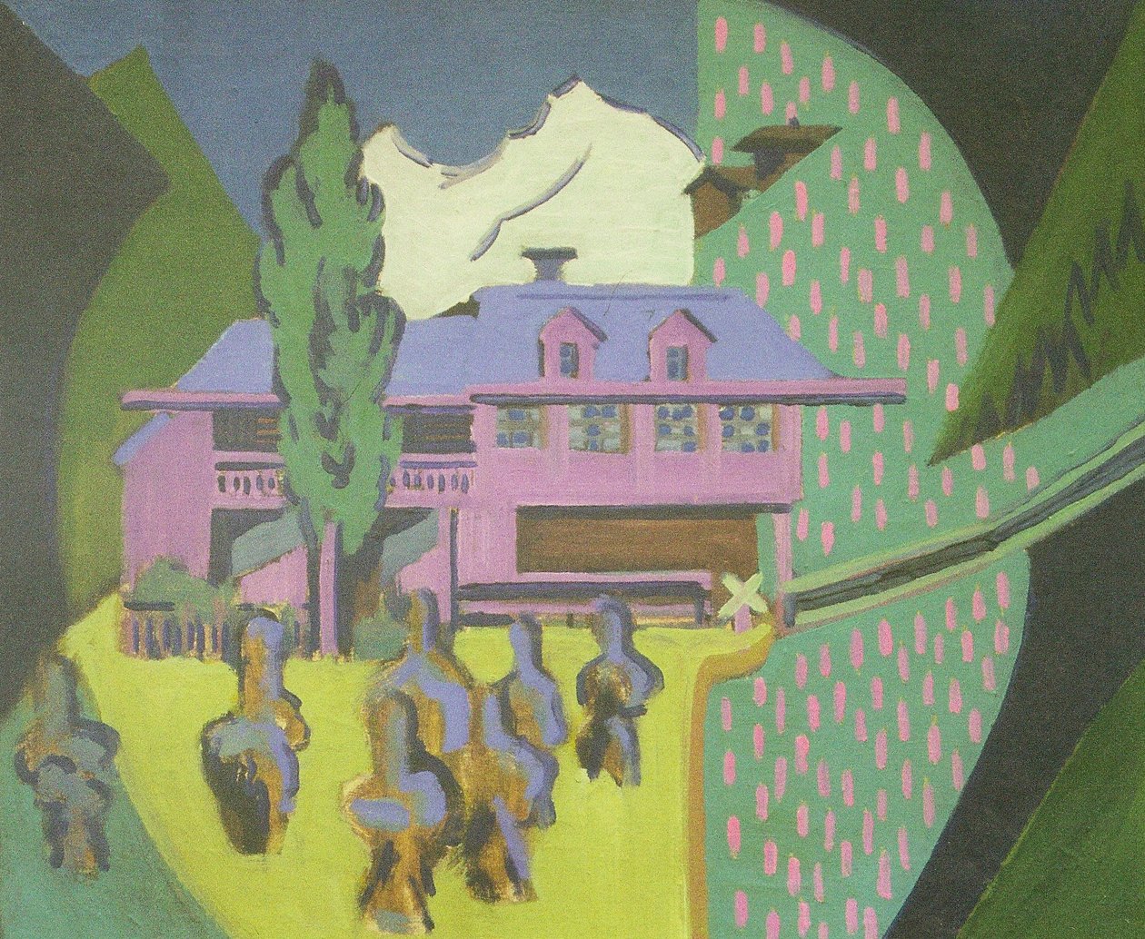 Fialový dům před Schneebergem od Ernst Ludwig Kirchner