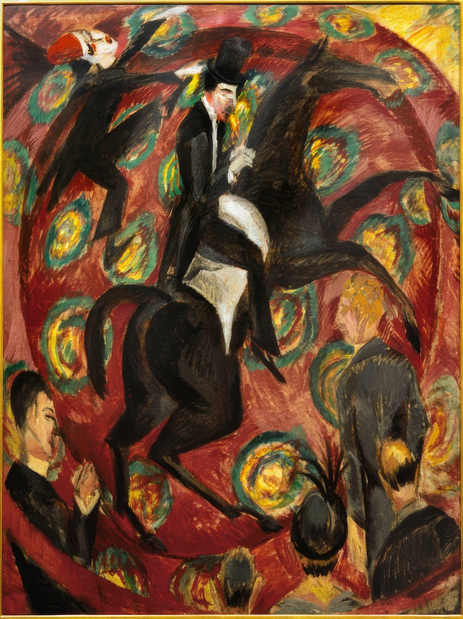 Cirkusový jezdec od Ernst Ludwig Kirchner