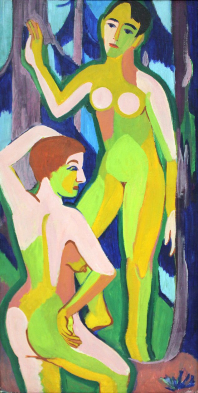 Dvě jednání v lese od Ernst Ludwig Kirchner
