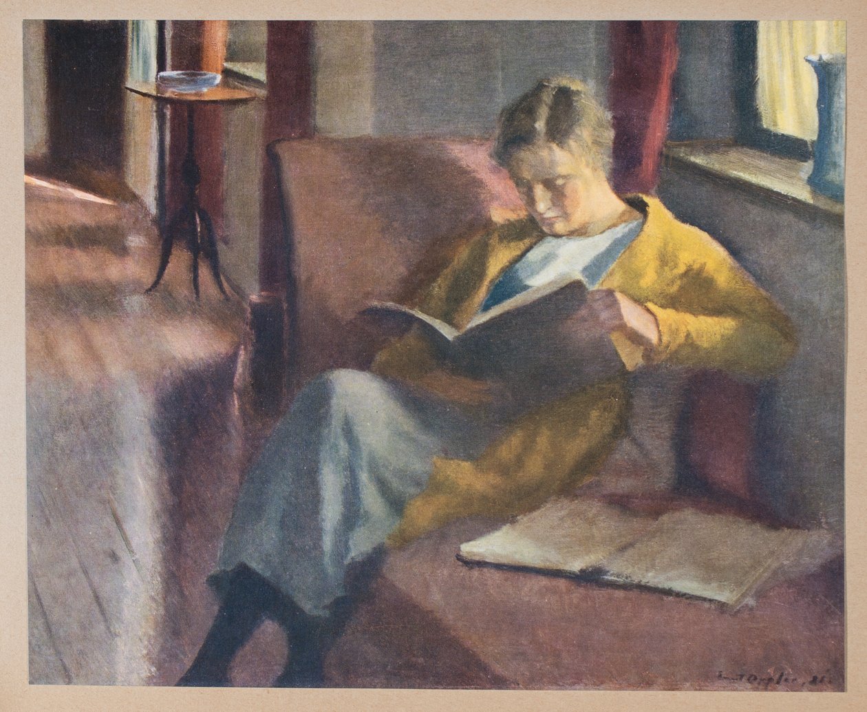 Čtení dívka od Ernst Oppler