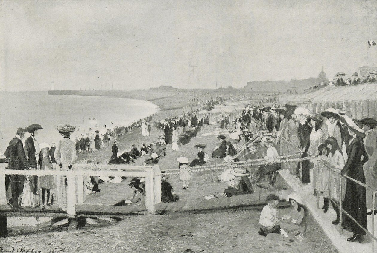 Strandleben v Dieppe od Ernst Oppler