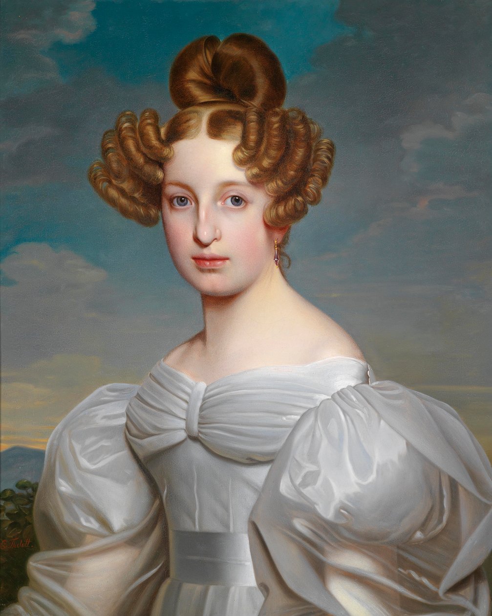 Portrét Elise Dorothea Friederike, baronky von Schaezler, rozené baronky von Süsskind (1810–1831) od Ernst Thelott