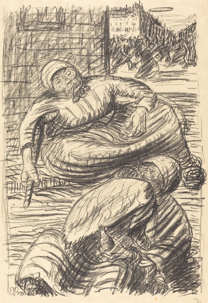 Ulice ve Varšavě od Ernst Barlach