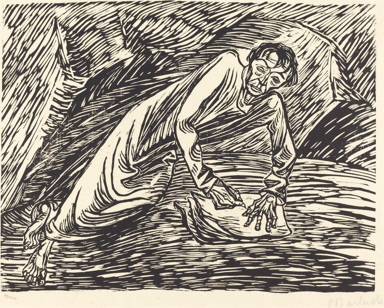Psací prorok Saint John na Patmosu, 1919. od Ernst Barlach