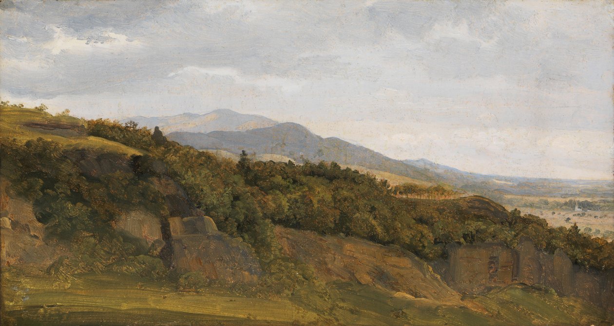 Německá krajina s výhledem na Široké údolí, ca. 1829-30. od Ernst Christian Frederik Petzholdt