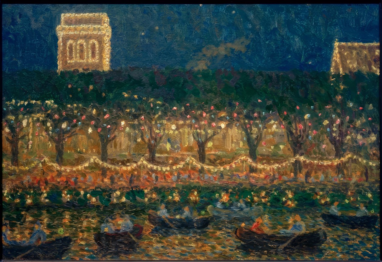 Večer v Uhlenhorster Fährhaus od Ernst Eitner