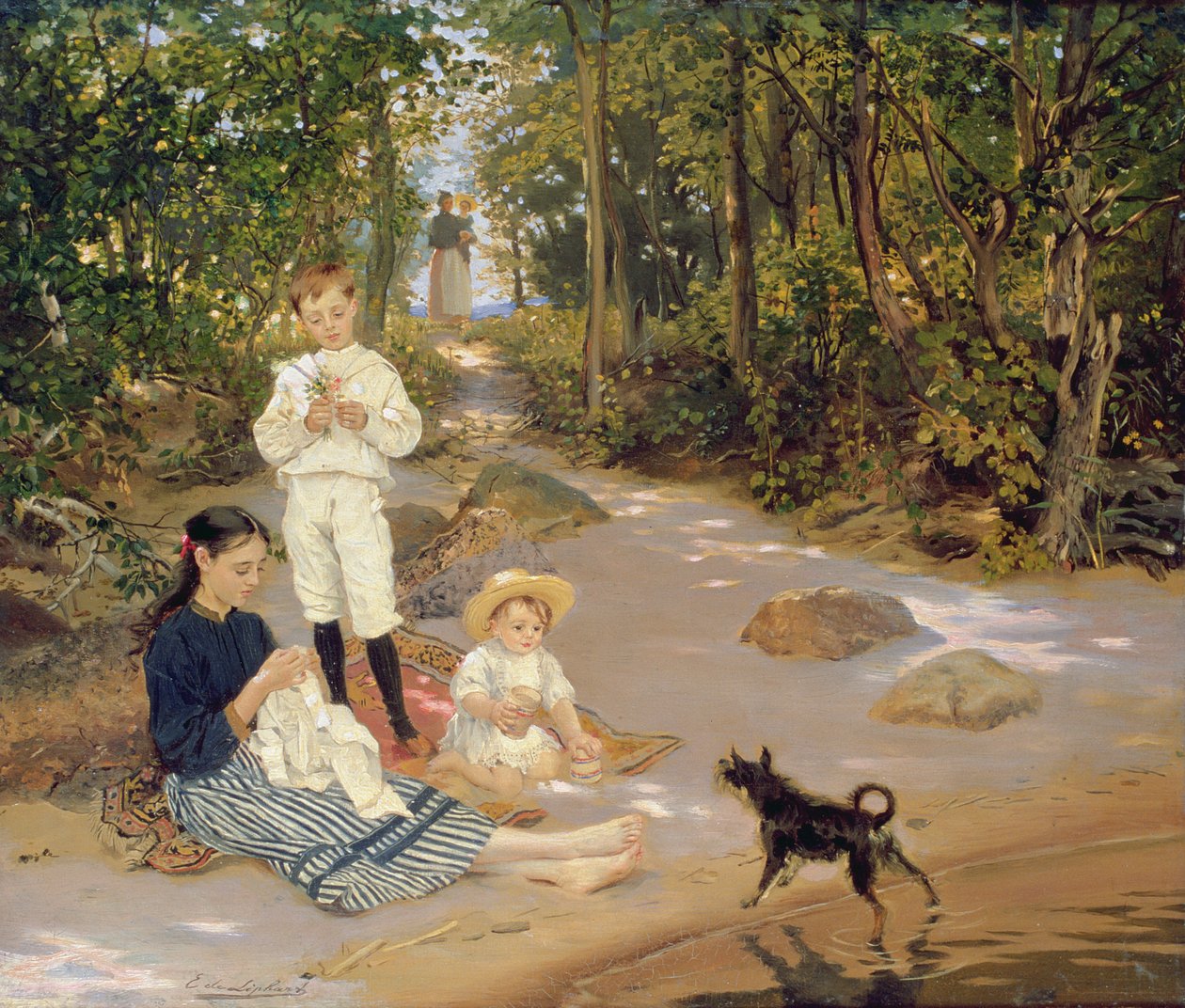 Rodina umělců, 80. léta 19. století od Ernst Friedrich von Liphardt
