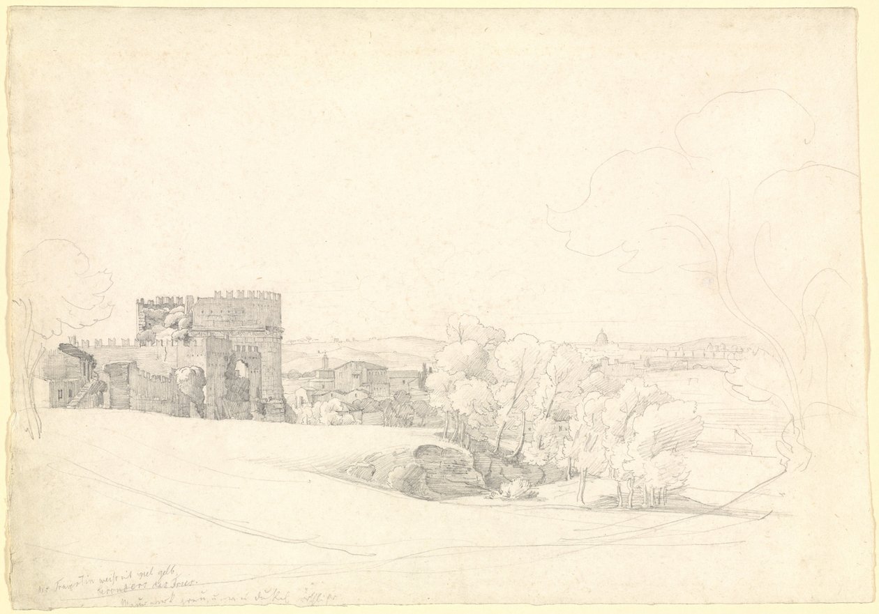 Via Appia Antica s hrobkou Cecilie Metelly od Ernst Fries