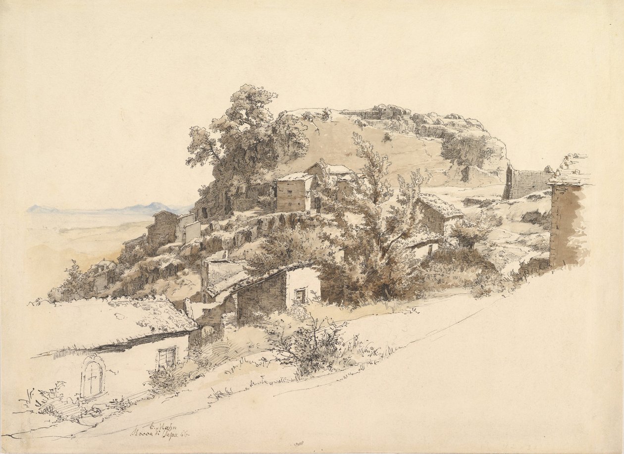 Římská krajina poblíž Rocca di Papa, 1866. od Ernst Furchtegott Mohn