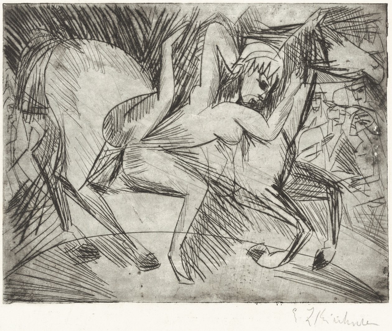 Akrobat na koni Voltigeuse na koni, 1913. od Ernst Ludwig Kirchner