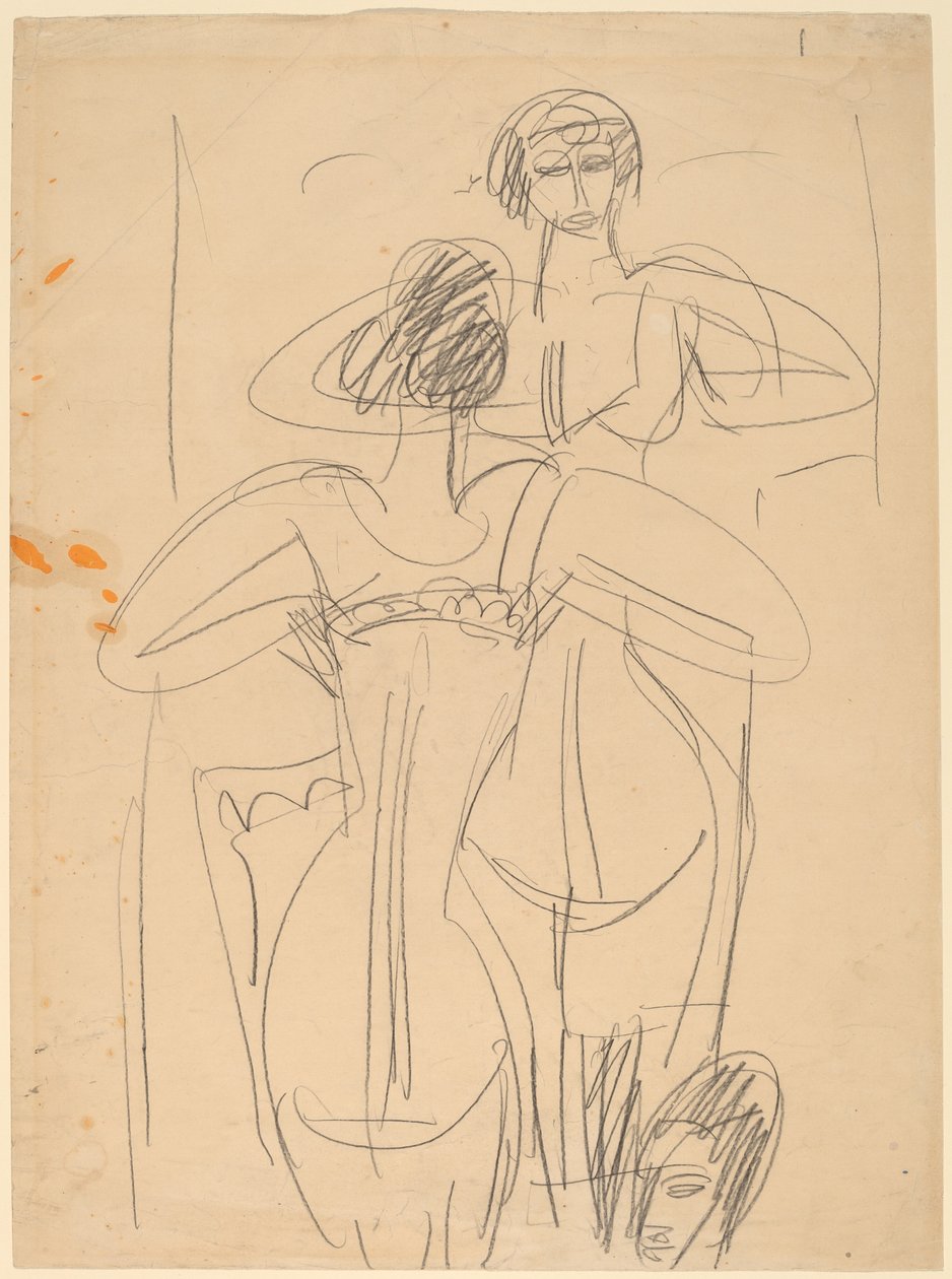 Dívka před zrcadlem, 19121913. od Ernst Ludwig Kirchner