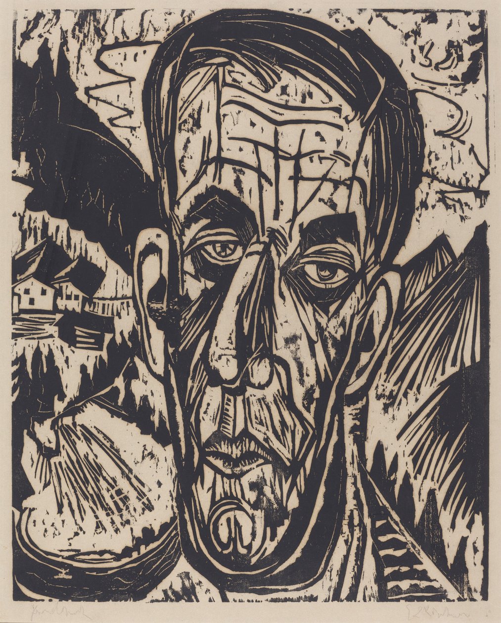 Vedoucí van de Velde, Bright Kopf van de Velde, Peklo, 1917. od Ernst Ludwig Kirchner