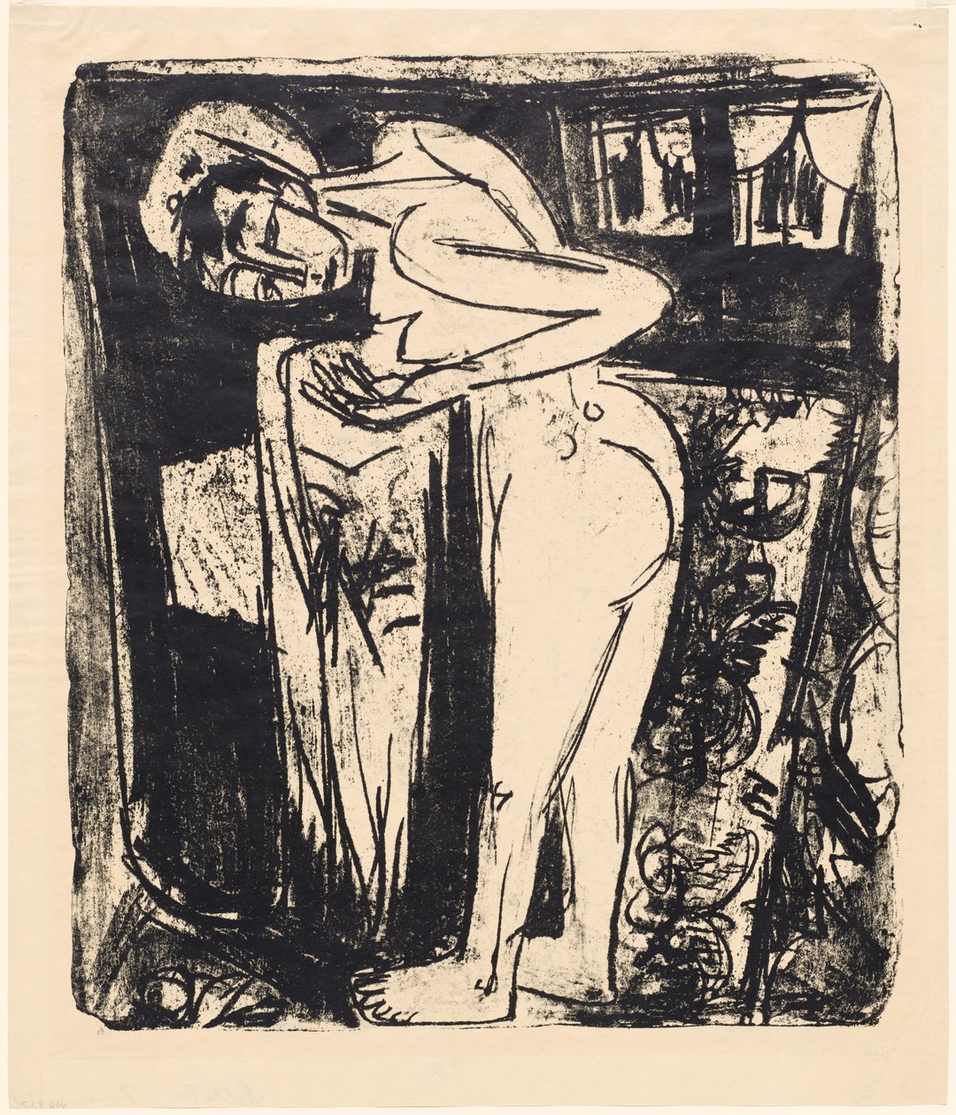 Stojící akt v pokoji, 1921. od Ernst Ludwig Kirchner