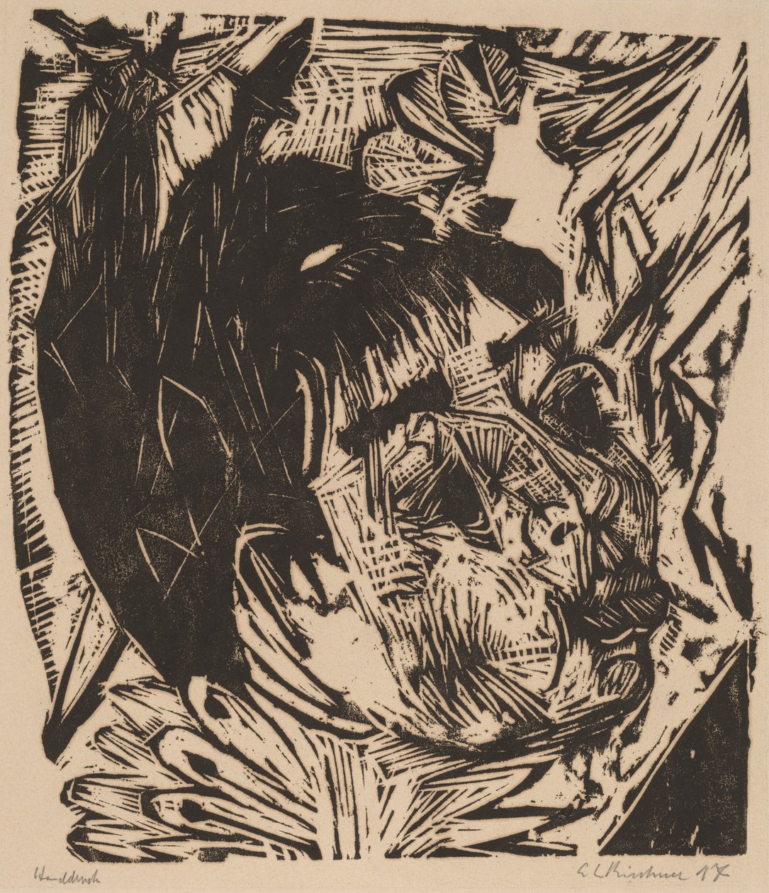 Manželka profesora Schaxela, 1917-1918. od Ernst Ludwig Kirchner