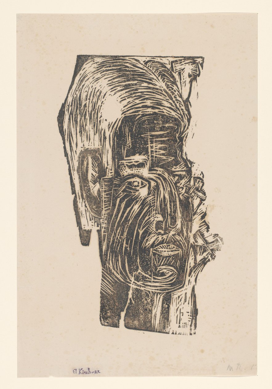 Portrét neznámého muže od Ernst Ludwig Kirchner (signed by artist)