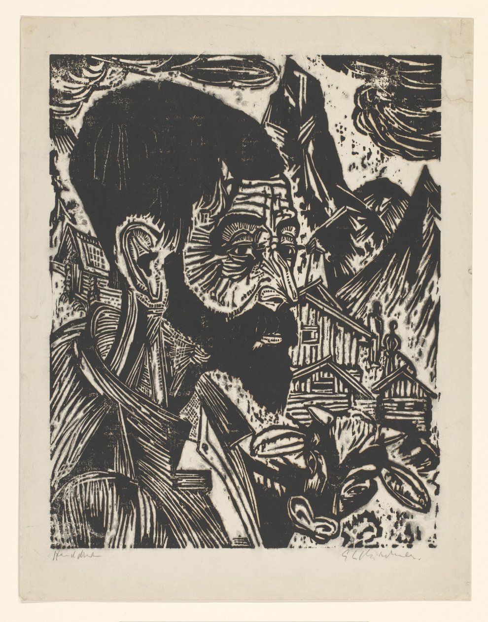 Sennkopf (Martin Schmied) (původní název) od Ernst Ludwig Kirchner (signed by artist)