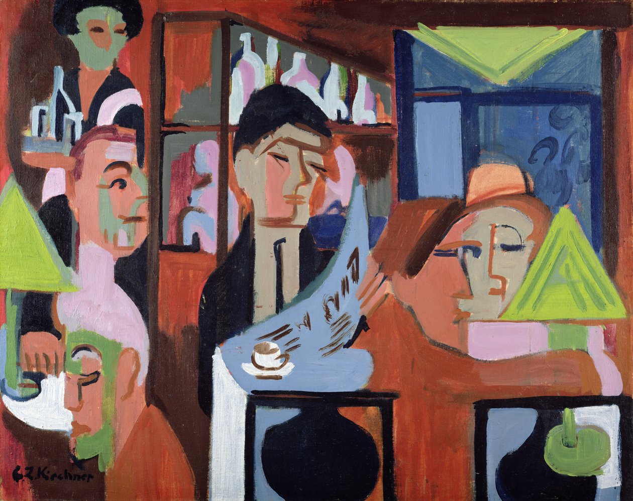 Kavárna v Davosu od Ernst Ludwig Kirchner