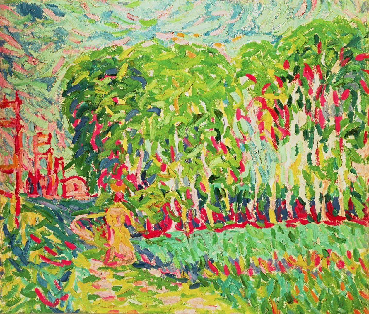 Žena v březovém lese od Ernst Ludwig Kirchner