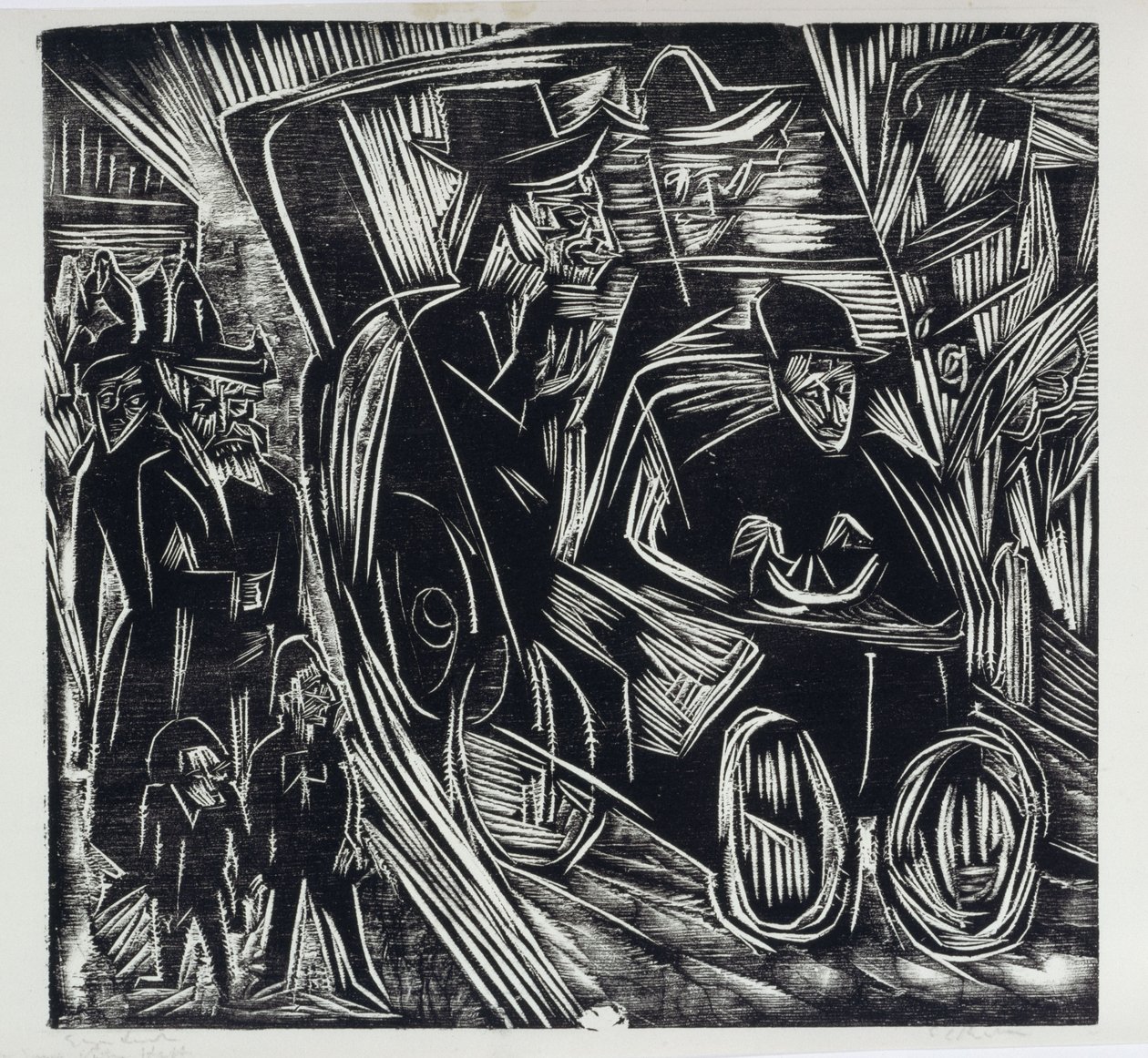 Abšalóm vykonává spravedlnost místo svého otce od Ernst Ludwig Kirchner