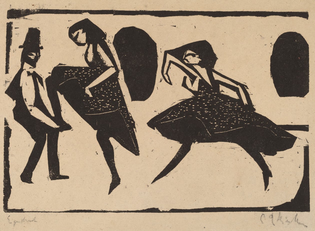 Akrobatický tanec od Ernst Ludwig Kirchner