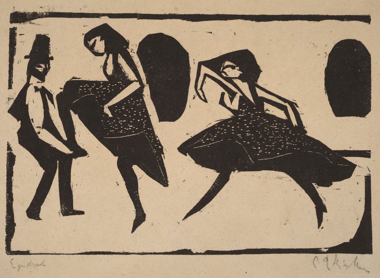 Akrobatický tanec od Ernst Ludwig Kirchner