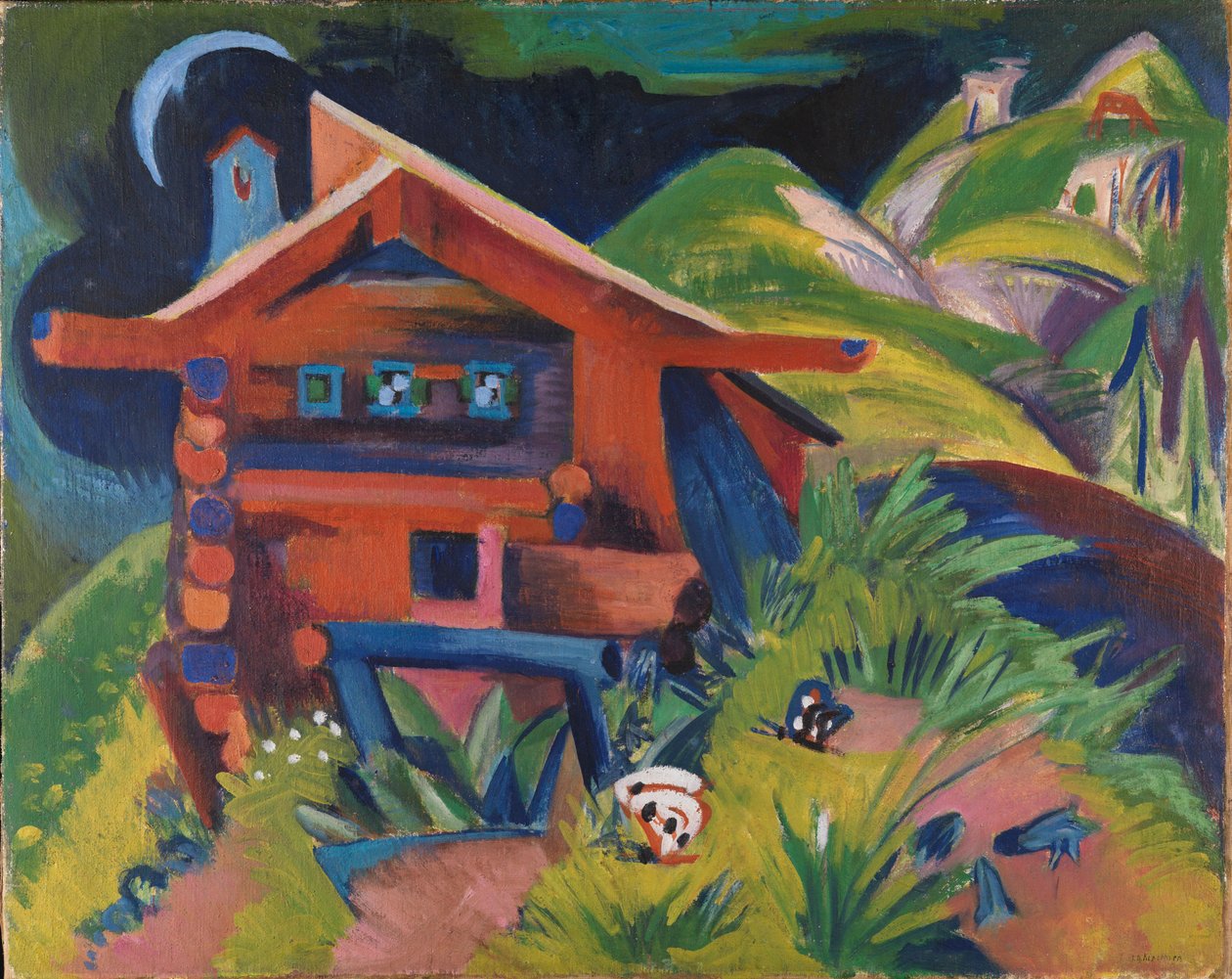 Alpská chata od Ernst Ludwig Kirchner