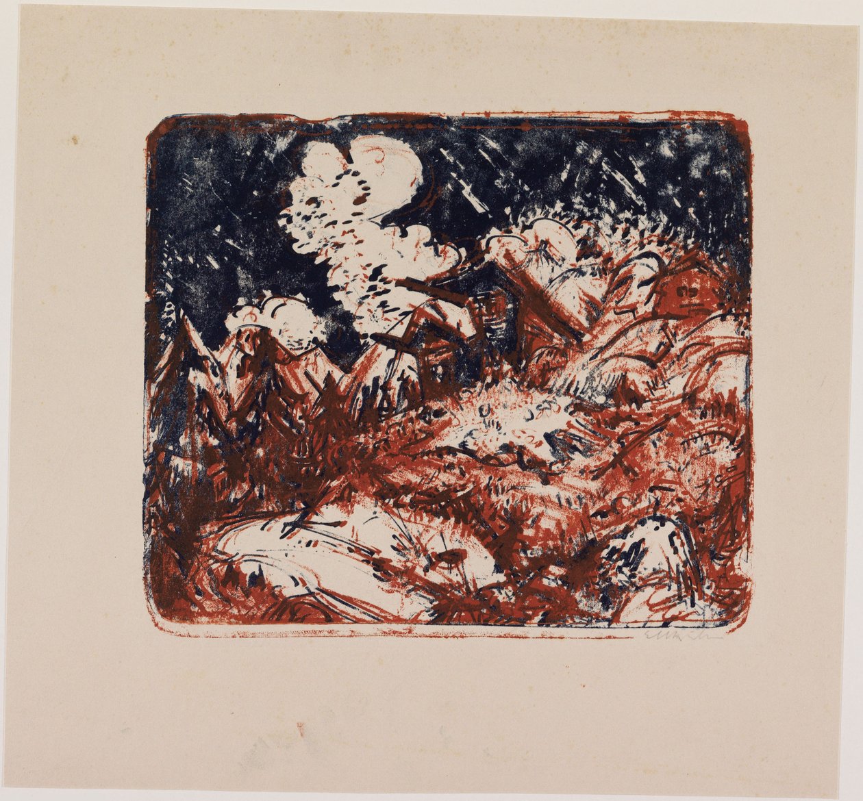 Alpské chaty od Ernst Ludwig Kirchner