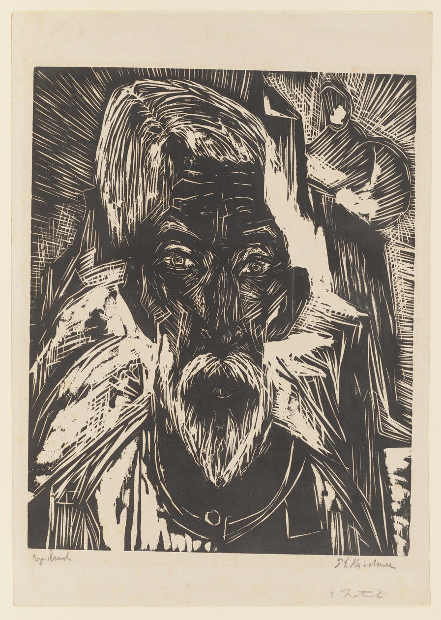 Starý rolník. – Hlava Senn R. od Ernst Ludwig Kirchner