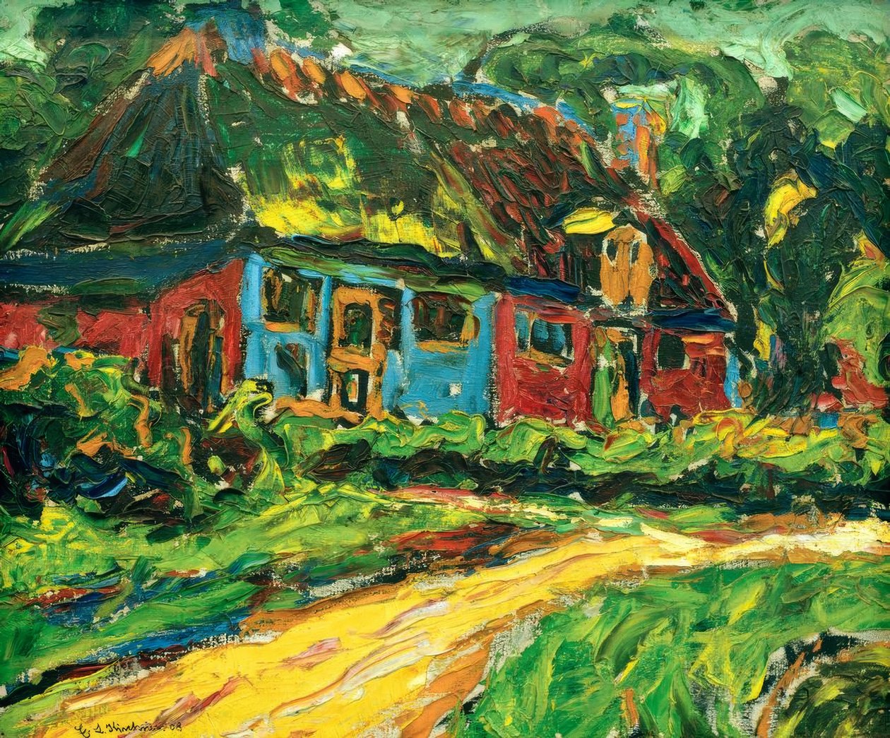 Starý dům na Fehmarnu od Ernst Ludwig Kirchner