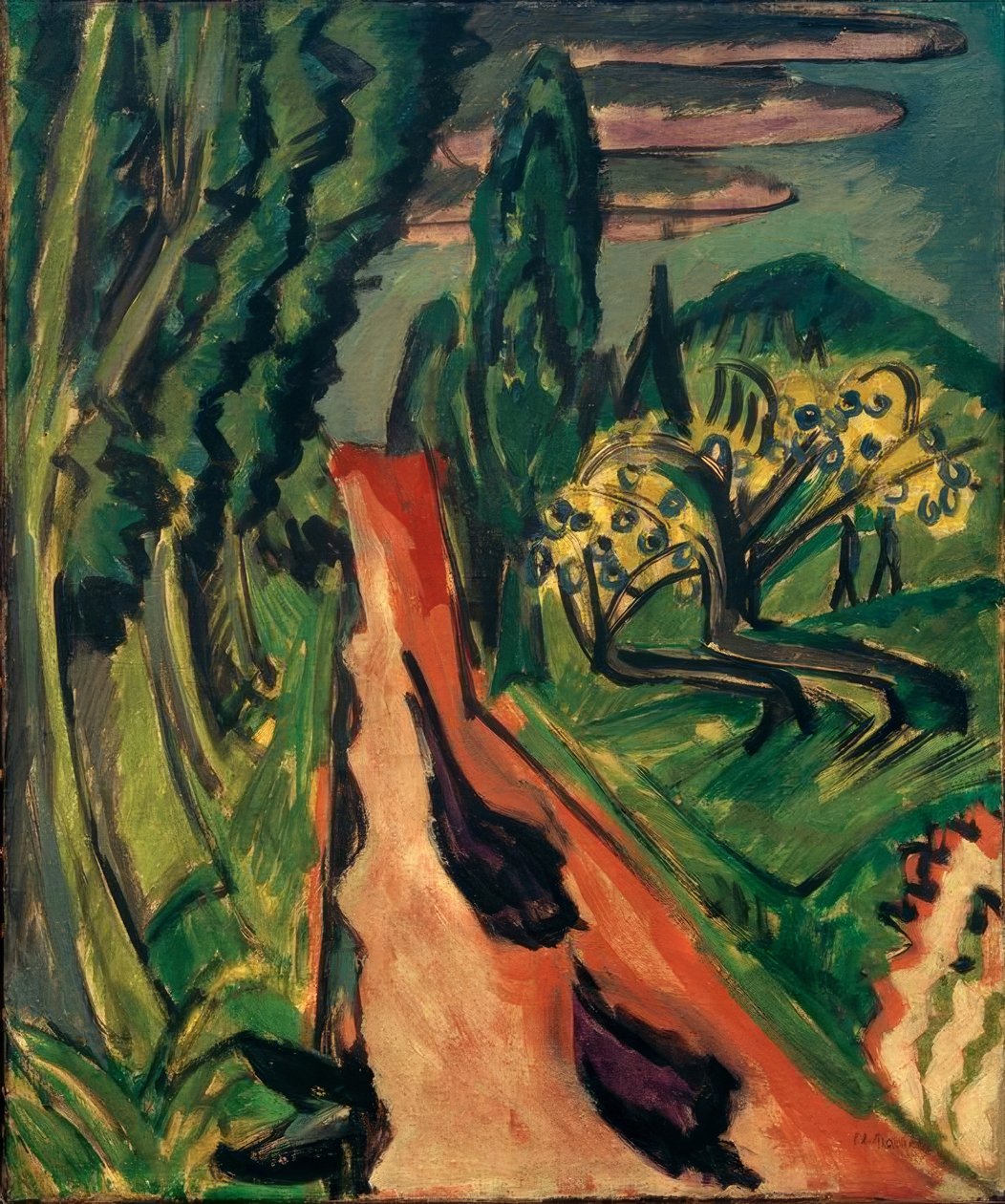 Dálnice v Taunus od Ernst Ludwig Kirchner