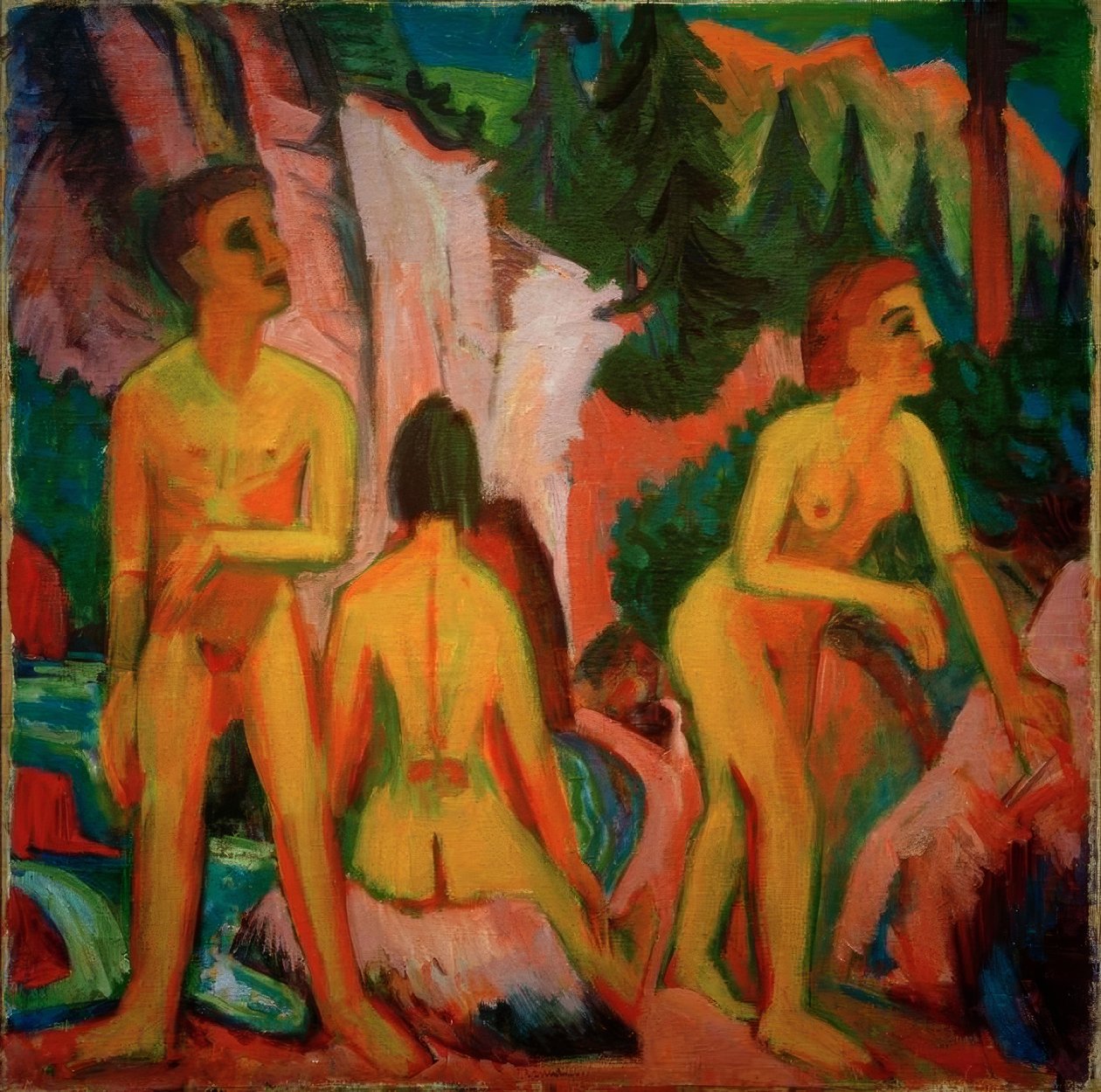 Koupání od Ernst Ludwig Kirchner