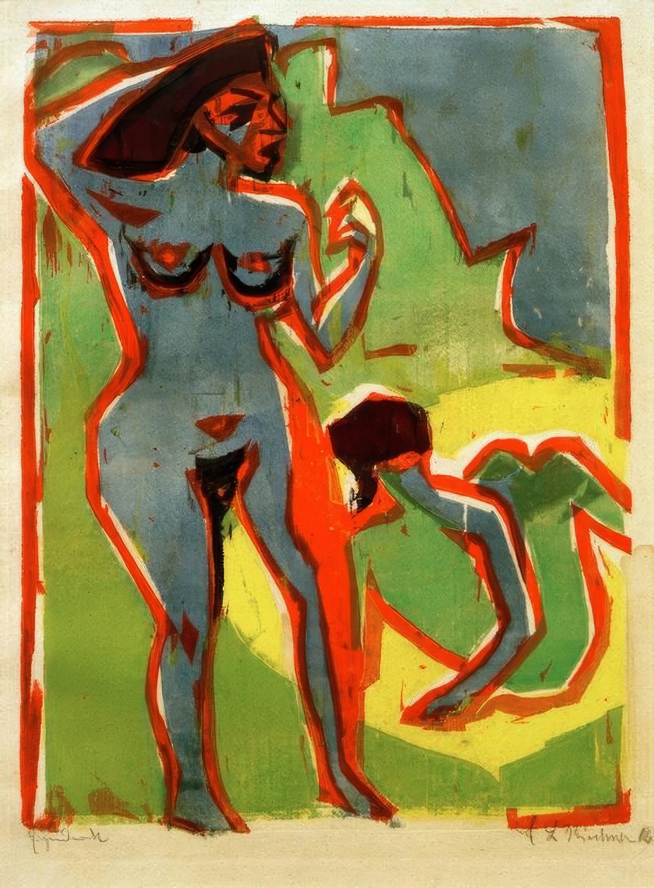 Koupání žen (Moritzburg) od Ernst Ludwig Kirchner