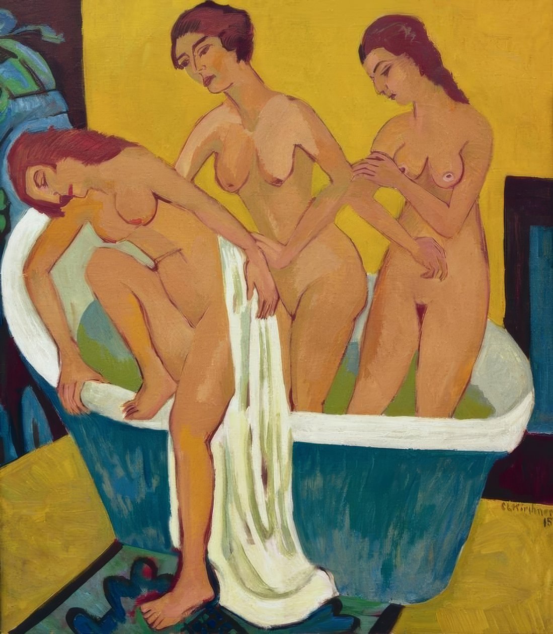 Koupání žen od Ernst Ludwig Kirchner
