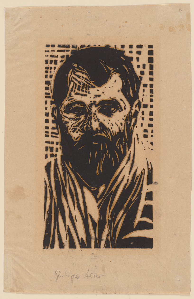 Vousatý stařík od Ernst Ludwig Kirchner