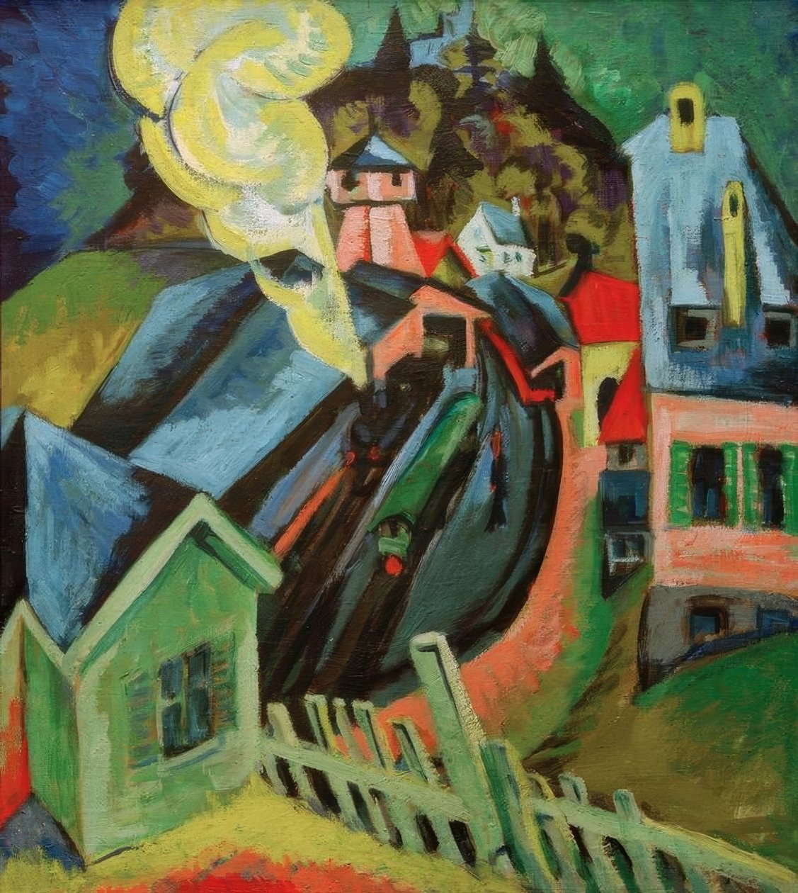 vlakové nádraží Koenigstein od Ernst Ludwig Kirchner