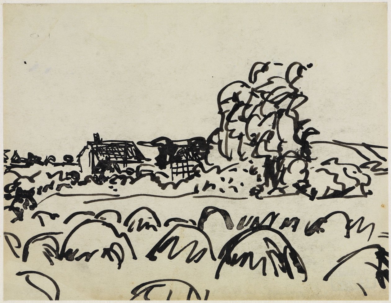 Venkovská usedlost na ostrově Fehmarn od Ernst Ludwig Kirchner