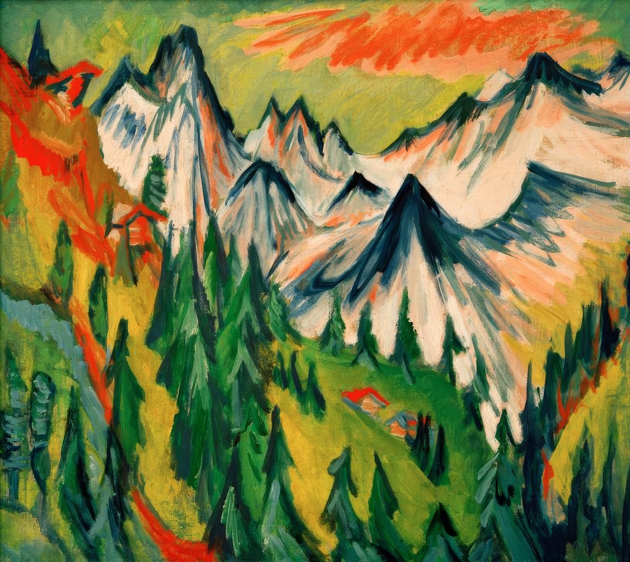 Vrcholky hor od Ernst Ludwig Kirchner