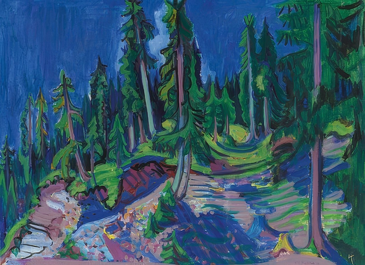 Studie horského lesa. 1936 od Ernst Ludwig Kirchner