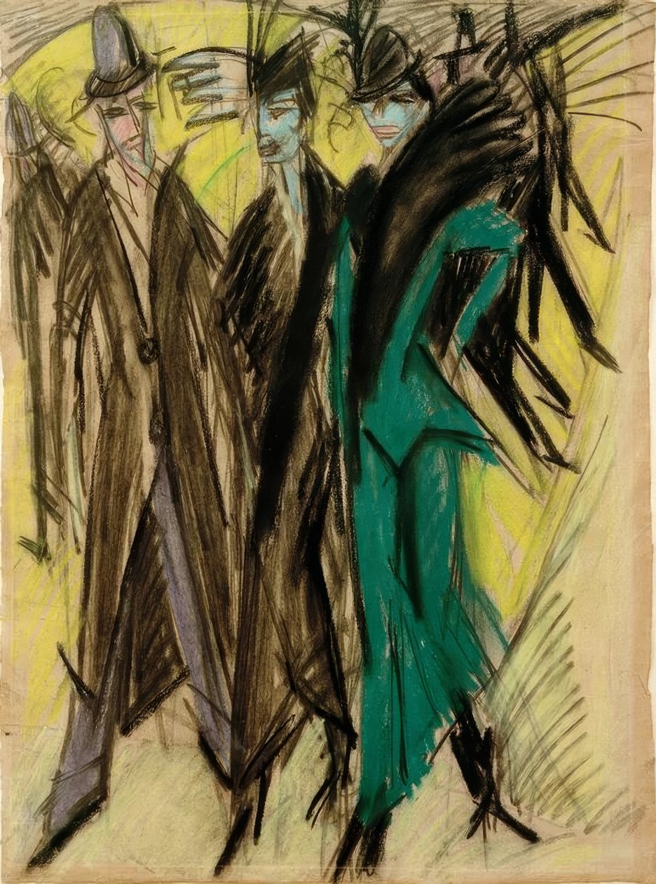 Berlínská pouliční scéna od Ernst Ludwig Kirchner