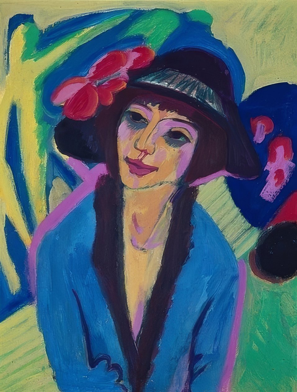 Portrét Gerdy. Kolem roku 1914 od Ernst Ludwig Kirchner