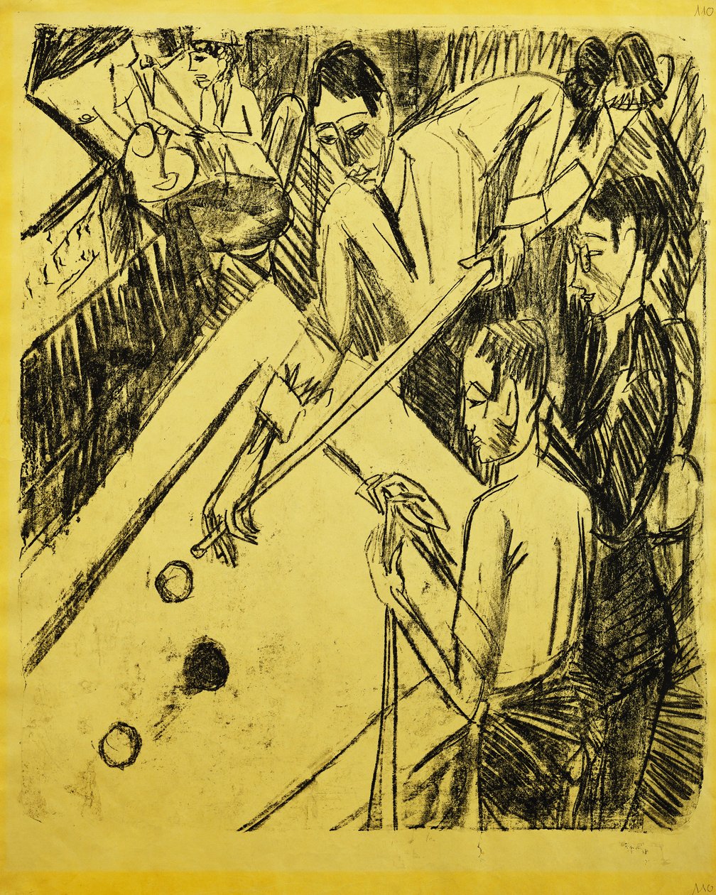 Hráč kulečníku; Billardspieler, 1915 od Ernst Ludwig Kirchner