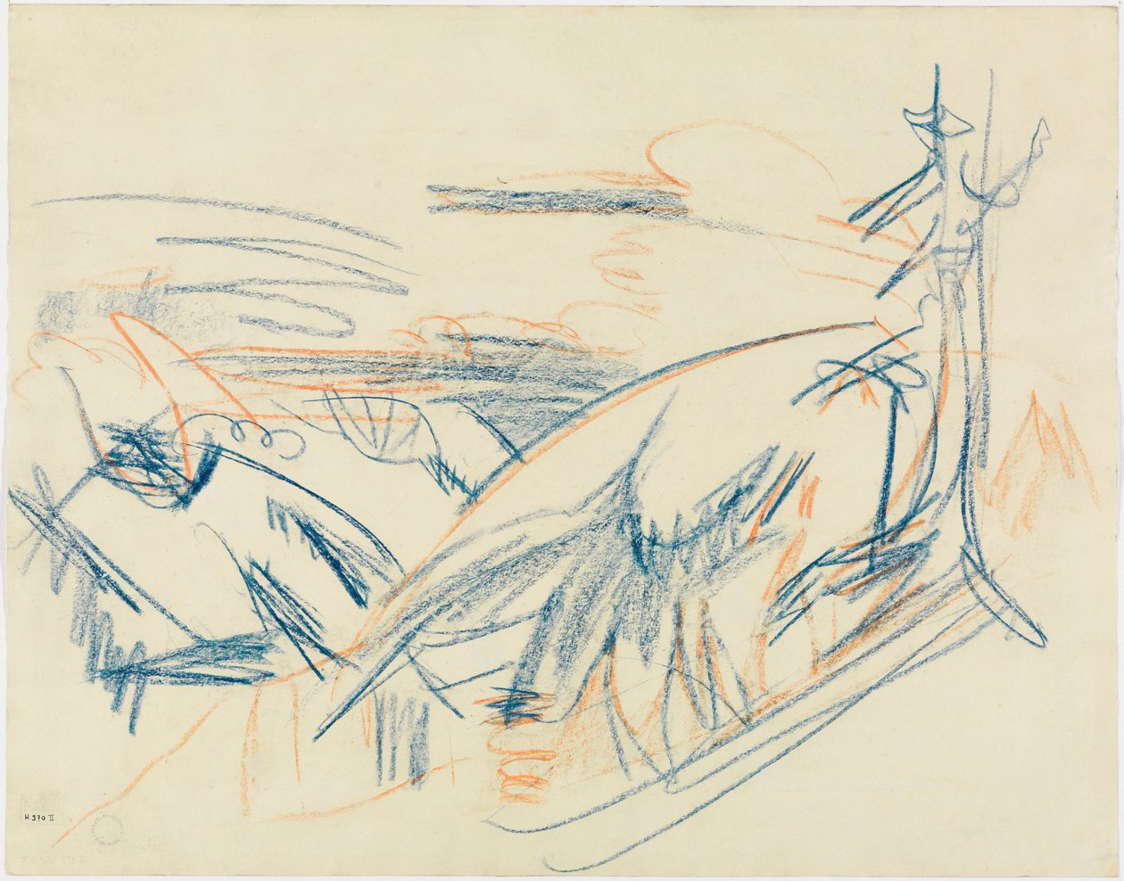 Modročervená horská krajina od Ernst Ludwig Kirchner