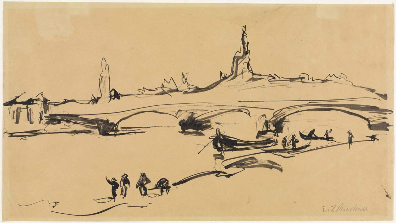 Pohled na Drážďany od Ernst Ludwig Kirchner