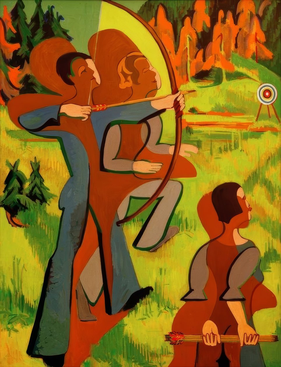Lukostřelci od Ernst Ludwig Kirchner